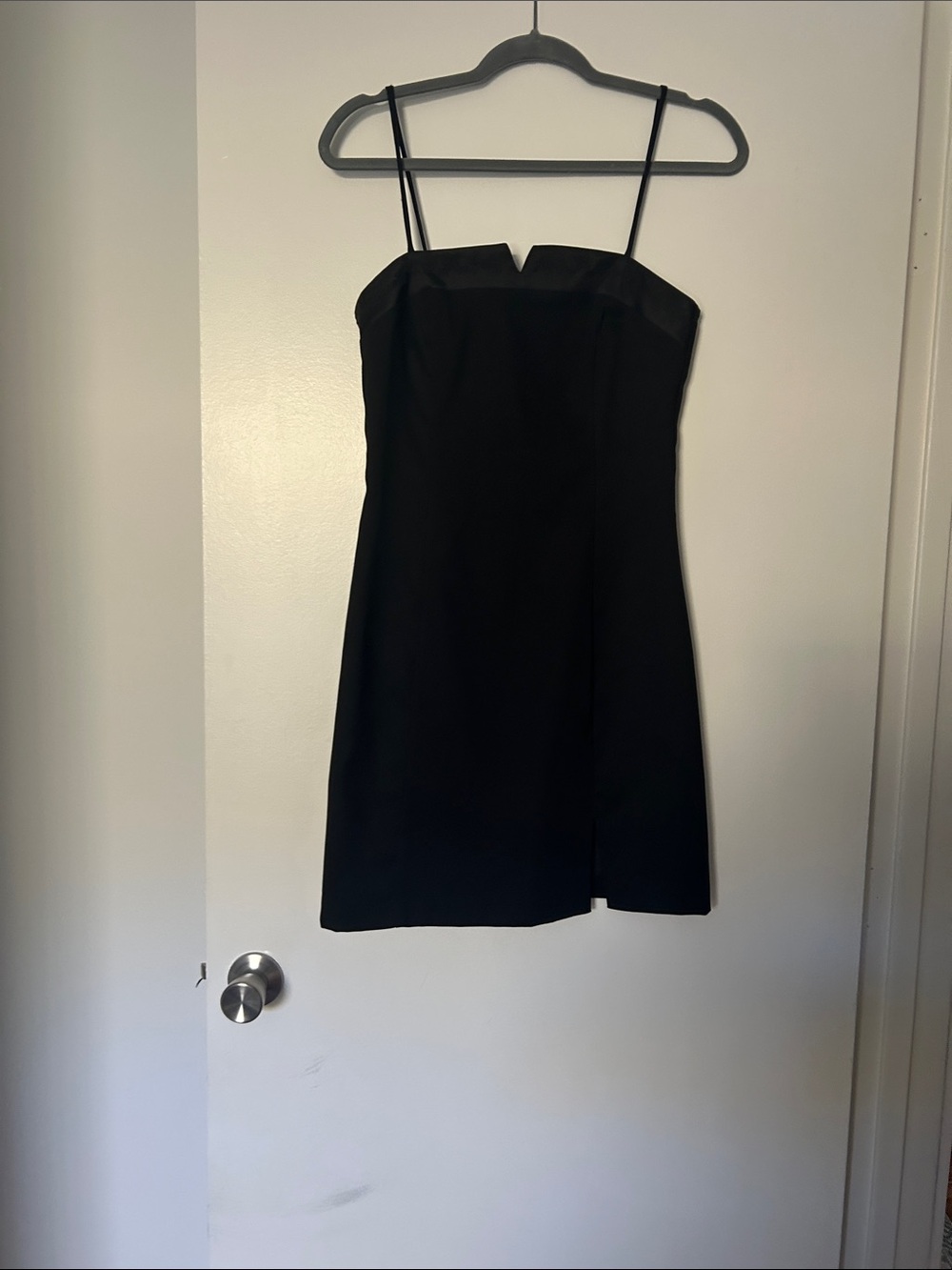 Rampage Black Mini Dress with Slim Straps
